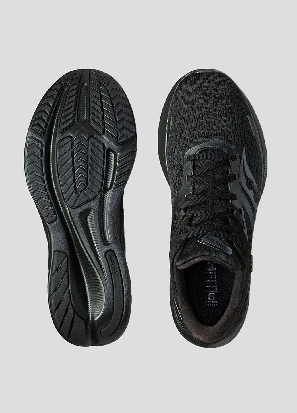 Черные демисезонные черные кроссовки для бега ride 16 Saucony