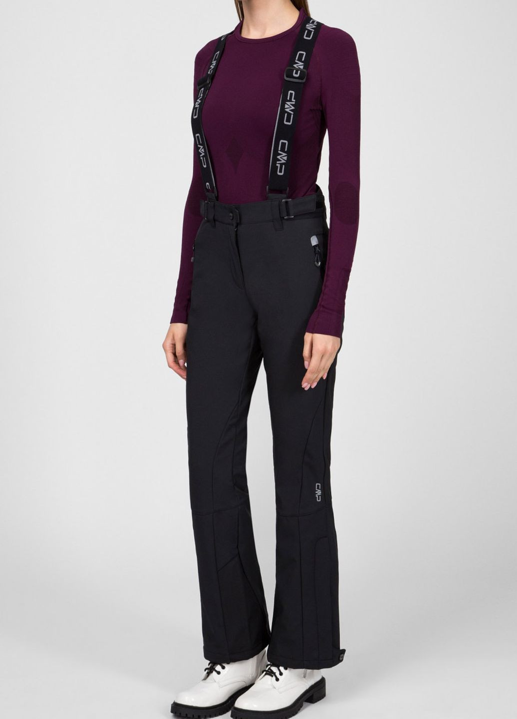Черные лыжные брюки Woman Salopette CMP (264302501)