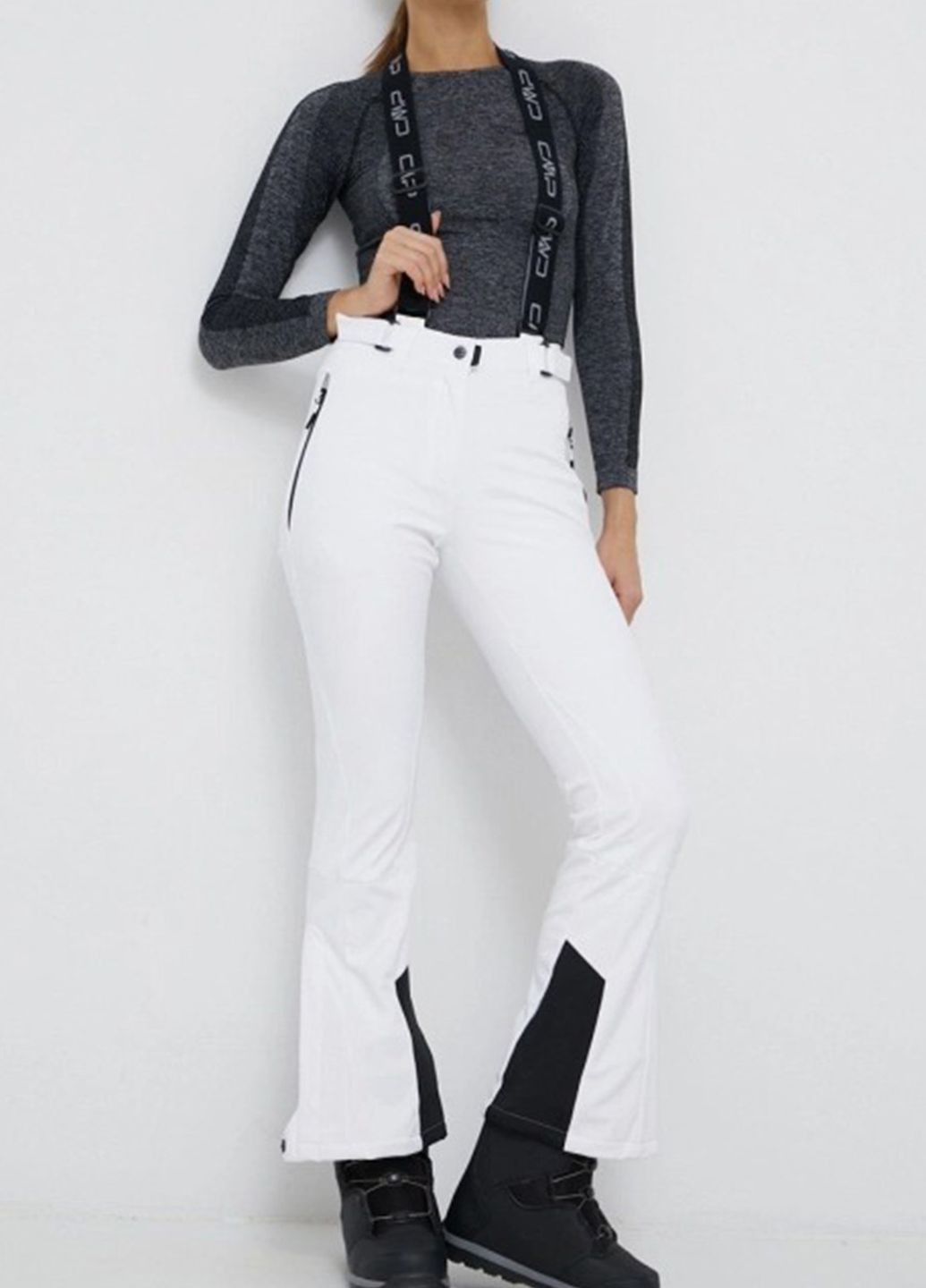 Белые горнолыжные брюки Woman Salopette CMP (264302500)