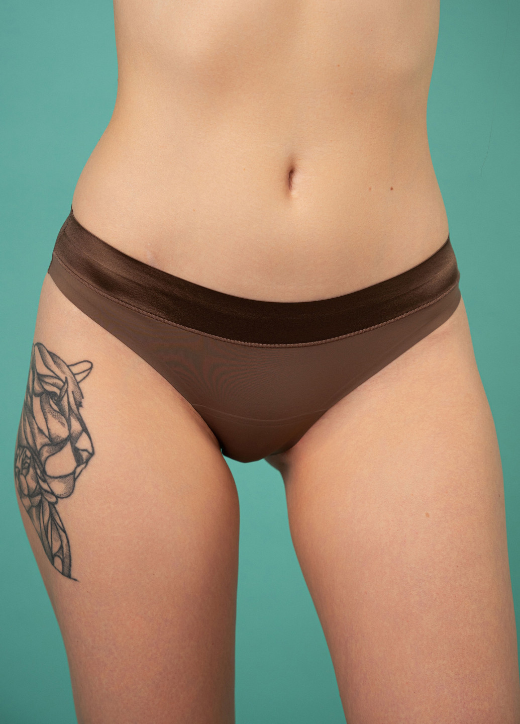 Трусики сліп темно-коричневий SLZ19802003 Brabrabra Кольоровий комфорт PRO (264306648)