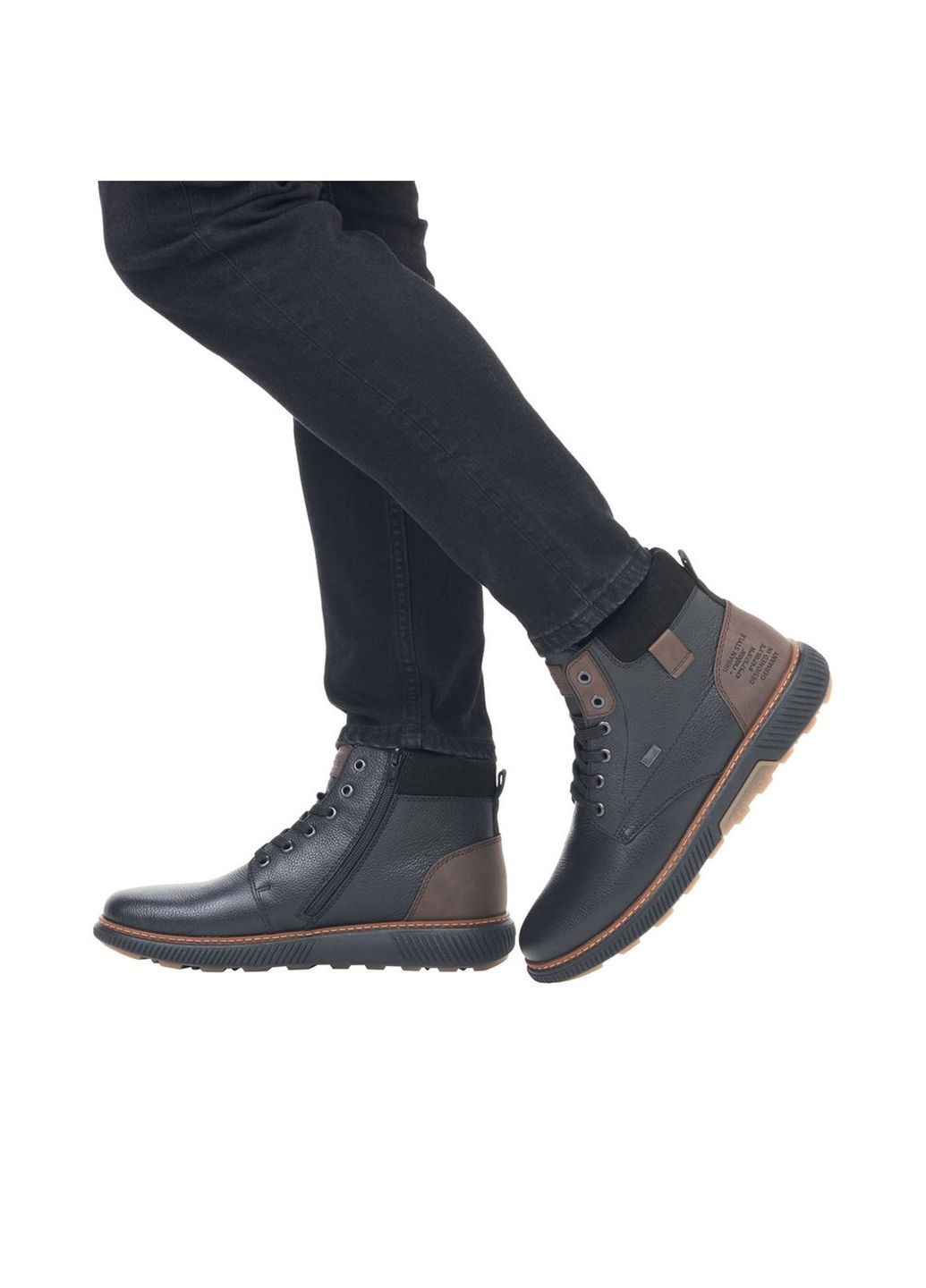 Черные зимние ботинки Rieker