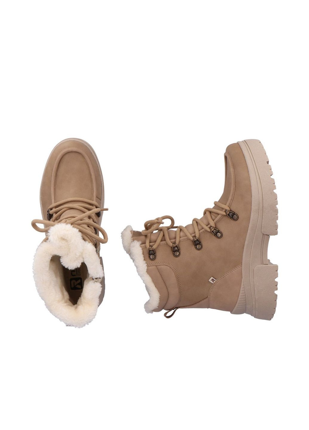 Зимние ботинки Rieker из натурального нубука