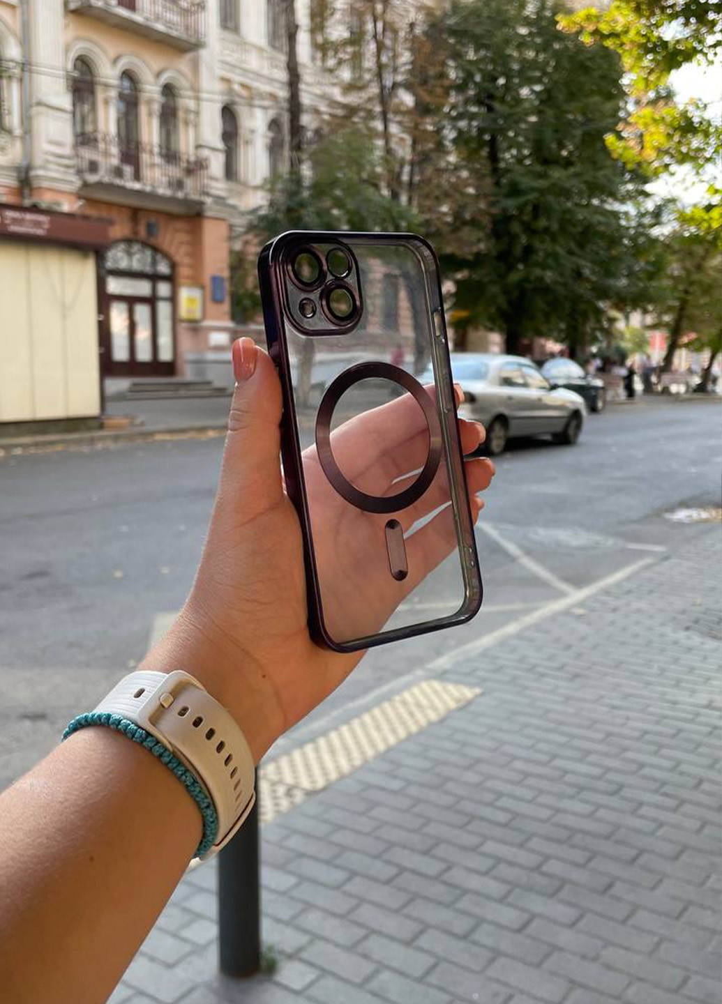 Чехол для iPhone 13 Shining with MagSafe защита камеры Deep Purple No Brand (264477978)