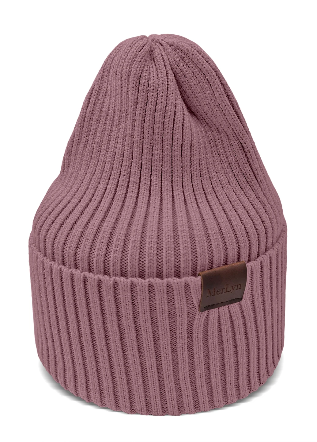 9066 В'язана шапка "Леслі" Світла слива 271 р.54-56 Anmerino (264389631)