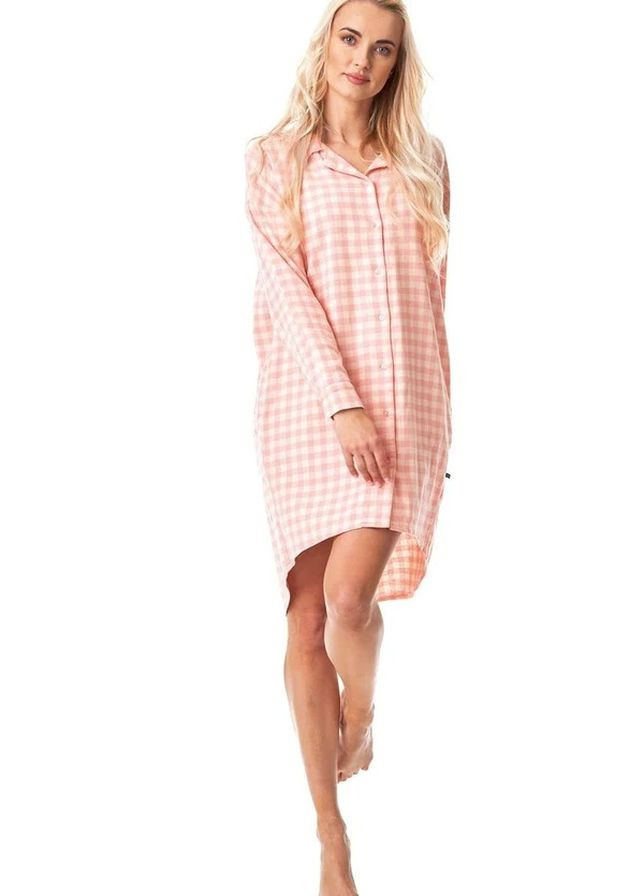 Ночная рубашка в клетку фланелевая LND 442 B22 Key (264748434)