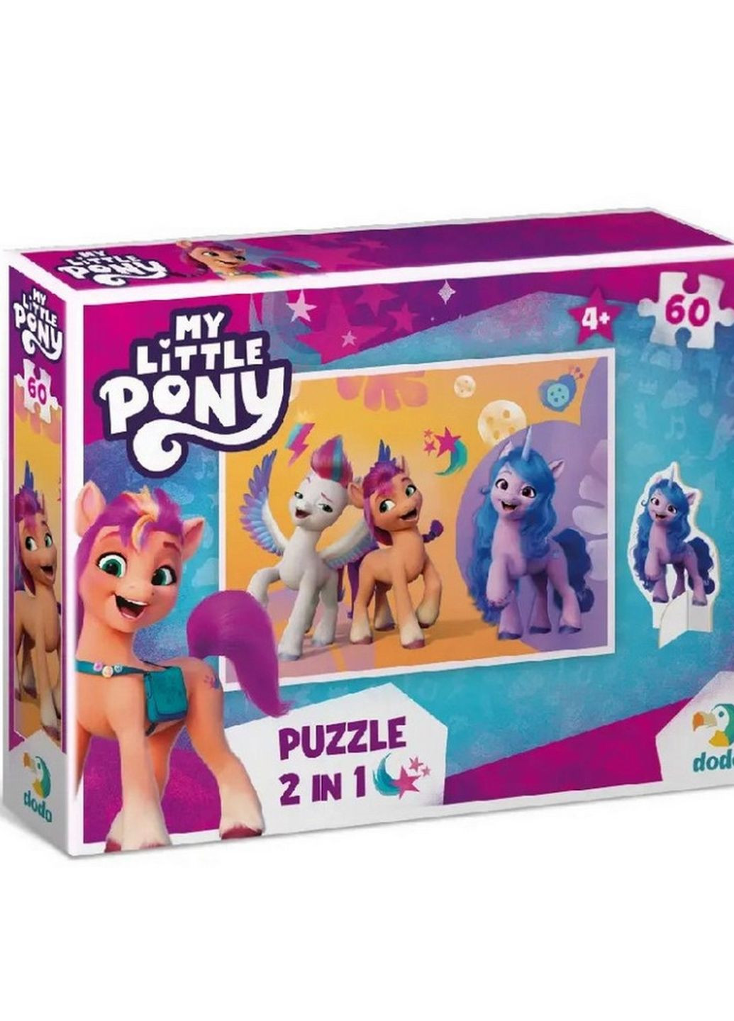Детские Пазлы My Little Pony "Яркие образы" DoDo 200139 60 элементов, с фигуркой DoDo Toys (264392651)