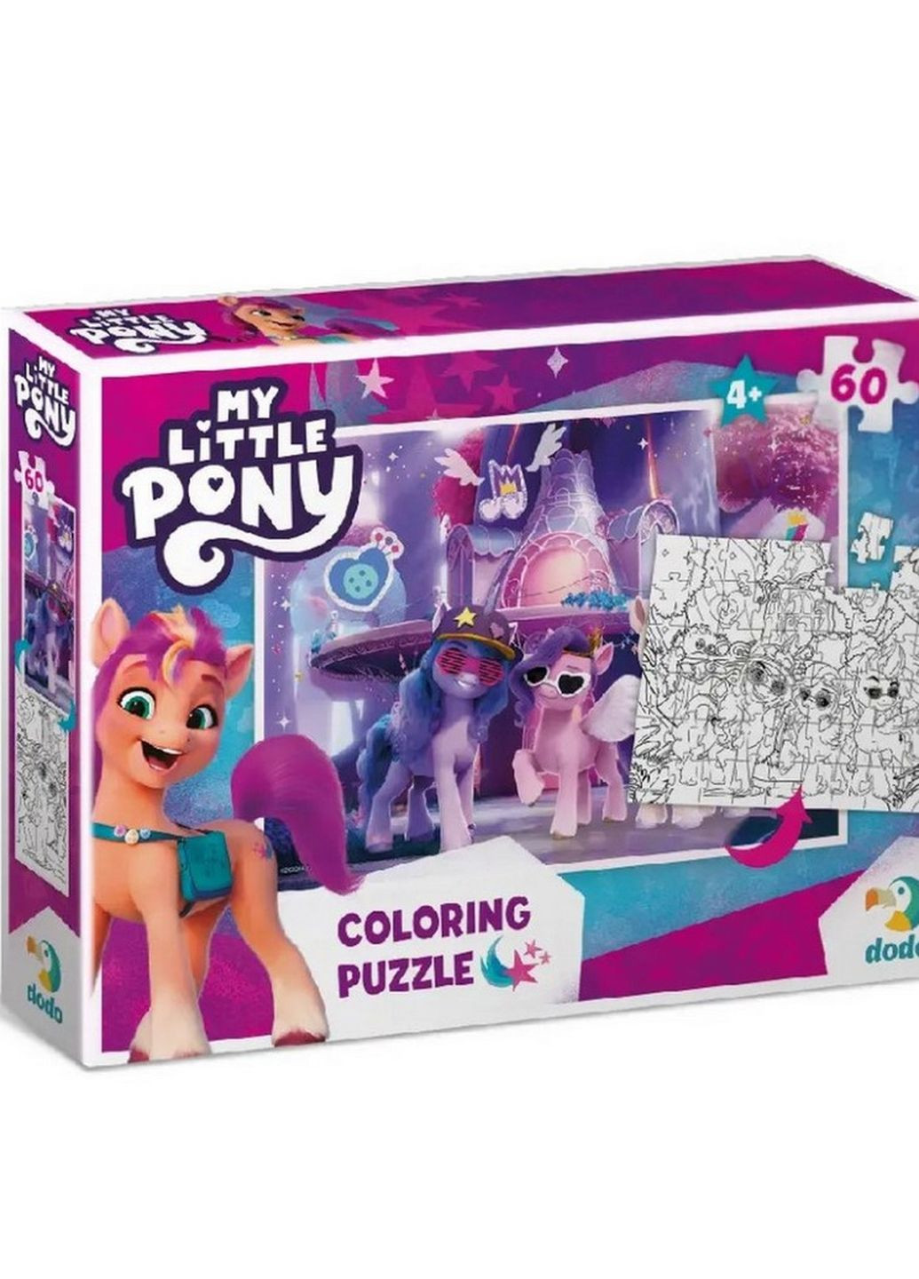 Детские Пазлы 2 в 1 My Little Pony "Вечеринка" DoDo 200136 60 элементов DoDo Toys (264392618)