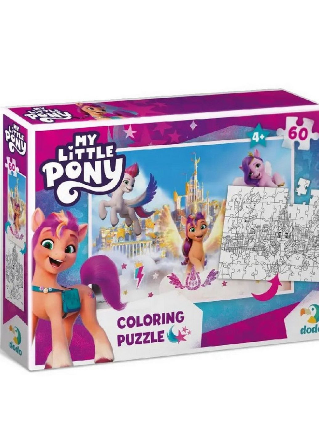 Дитячі Пазли 2 в 1 My Little Pony "Пригоди у палаці" DoDo 200135 60 елементів DoDo Toys (264392621)
