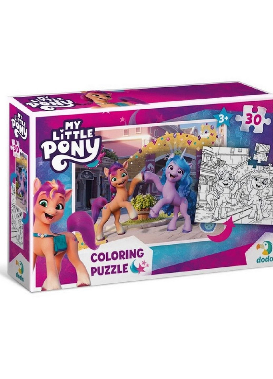 Детские Пазлы 2в1 My Little Pony "Подружки и радуга" DoDo 200134 30 элементов DoDo Toys (264392638)