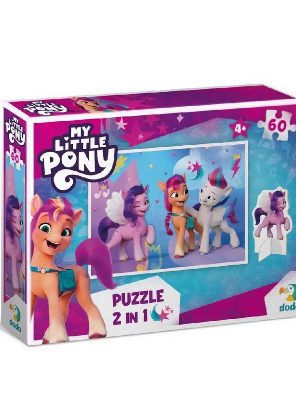 Детские Пазлы My Little Pony "Стильные подружки" DoDo 200140 60 элементов, с фигуркой DoDo Toys (264392652)