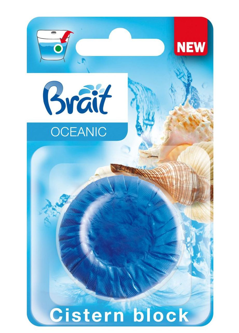 Таблетка для чистки сливного бачка Oceanic с морским ароматом 50 г Brait (264395836)