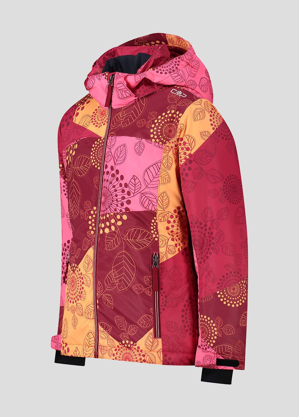 Красная демисезонная детская лыжная куртка kid g jacket snaps hood CMP