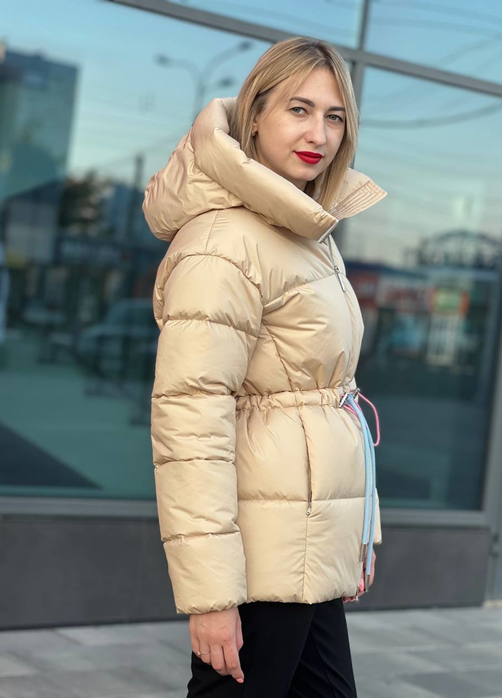 Светло-бежевая зимняя куртка KTL&Kattaleya