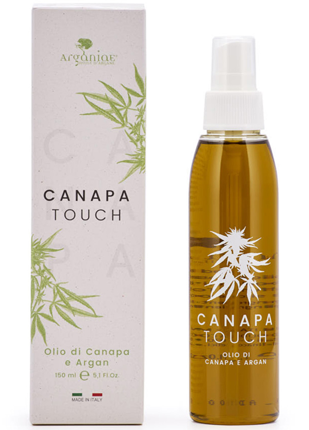 Конопляное и Аргановое Масло Canapa Touch для Сверхчувствительной Кожи Лица и Тела 150мл CA001 Arganiae (264831797)