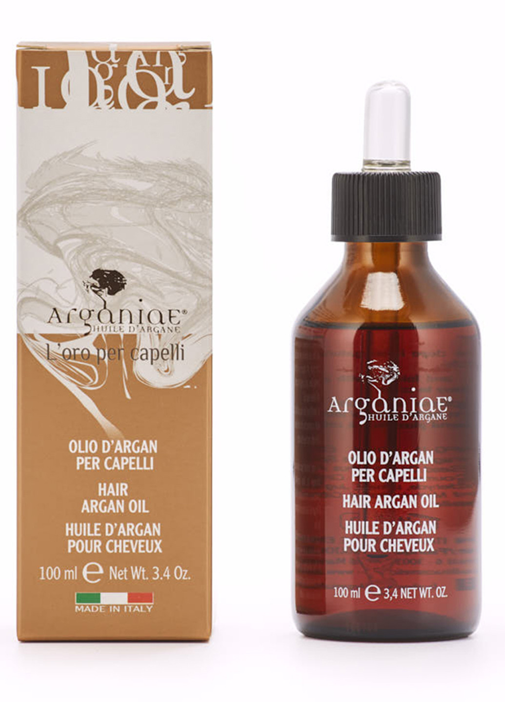 Олія Арганова L'oro Liquido для Волосся Всіх Типів 100мл 0391 Arganiae (264831830)