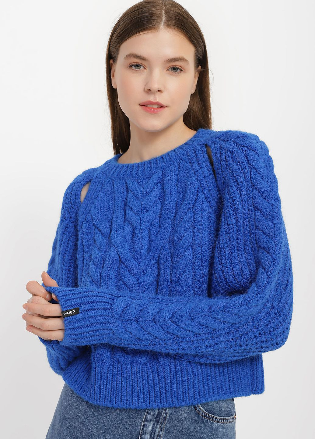 Синий демисезонный свитер женский Garne