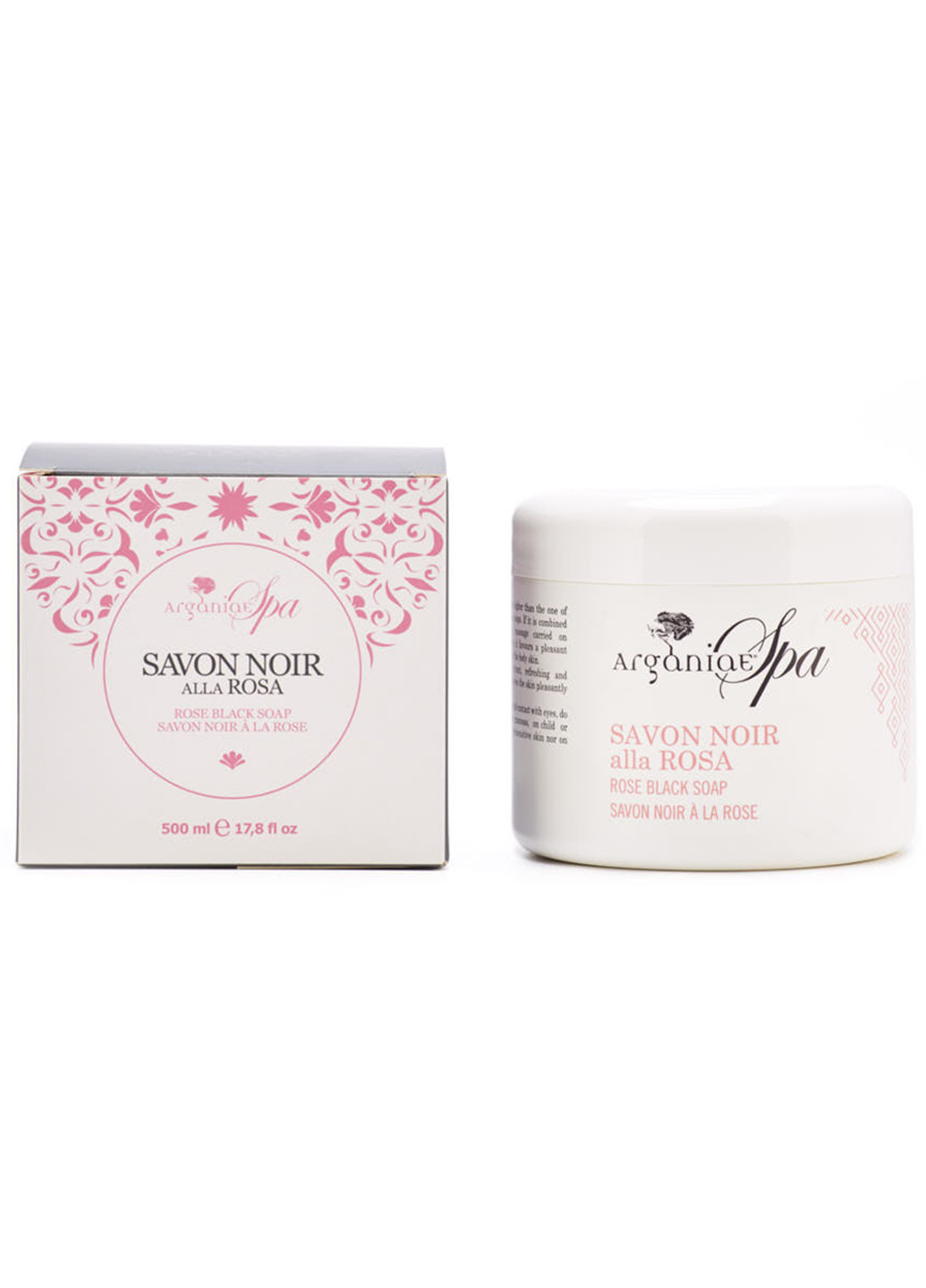 Мыло Черное Оливковое Натуральное Spa Savon Noir Роза 500г AS223 Arganiae (264831779)