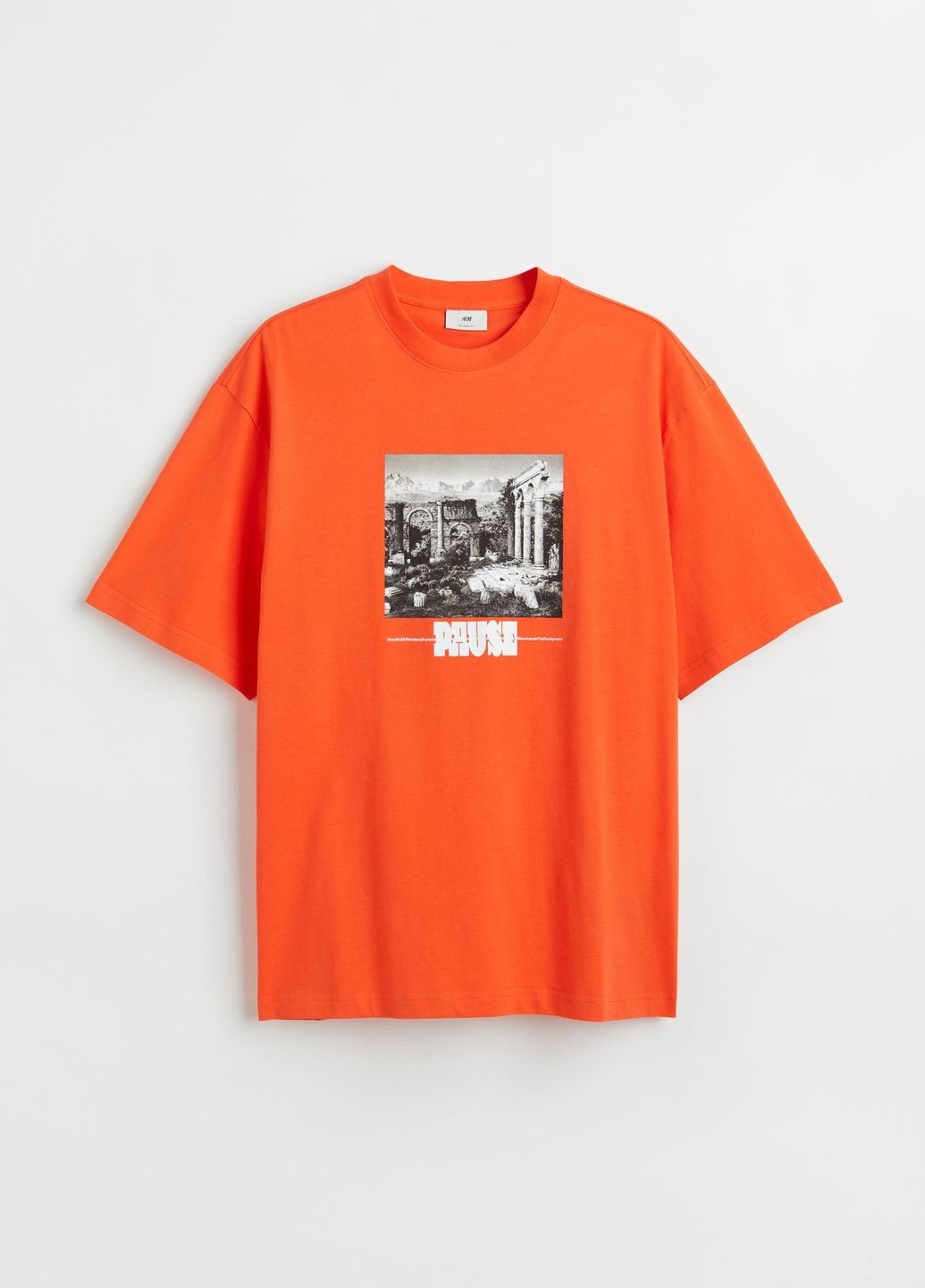 Оранжевая футболка H&M