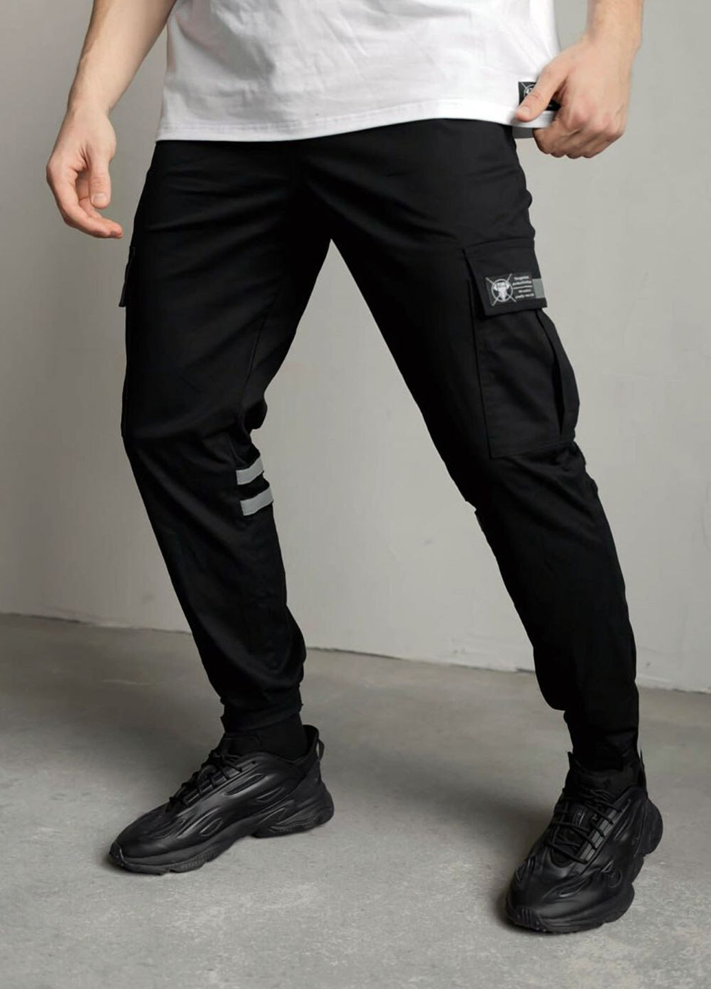 Черные кэжуал демисезонные брюки ТУР