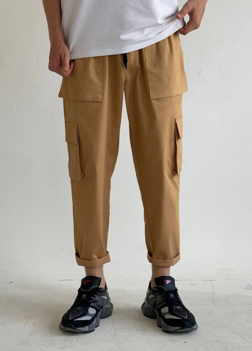 Бежевые кэжуал демисезонные брюки GRUF