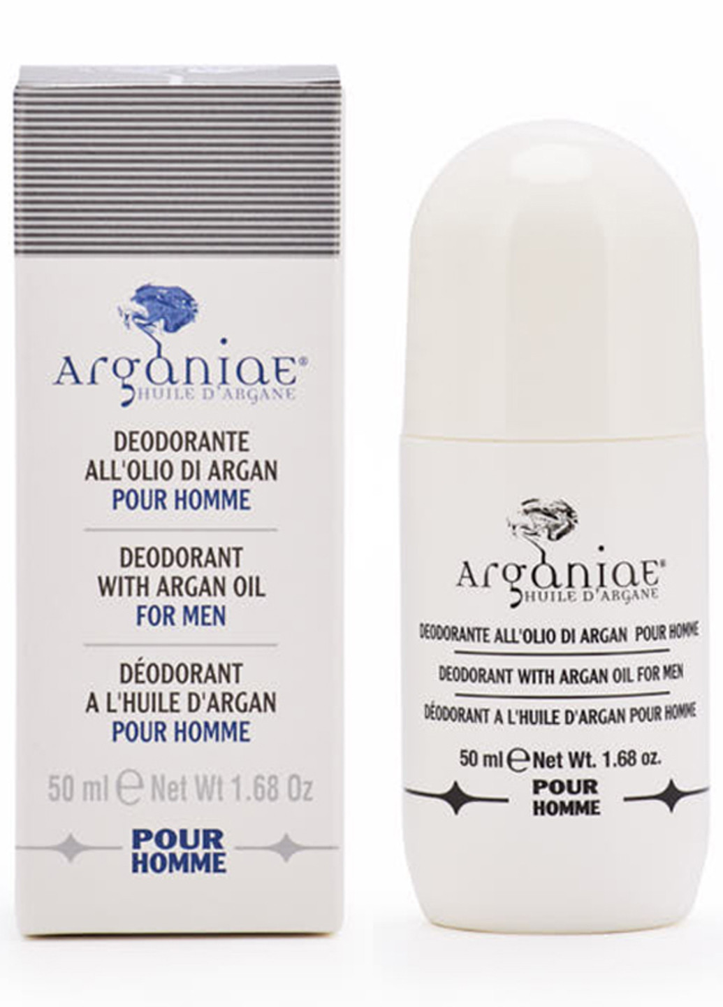 Роликовый Дезодорант Pour Homme с Аргановым Маслом и Экстрактом Мальвы для Мужчин 50мл 0211 Arganiae (264831769)