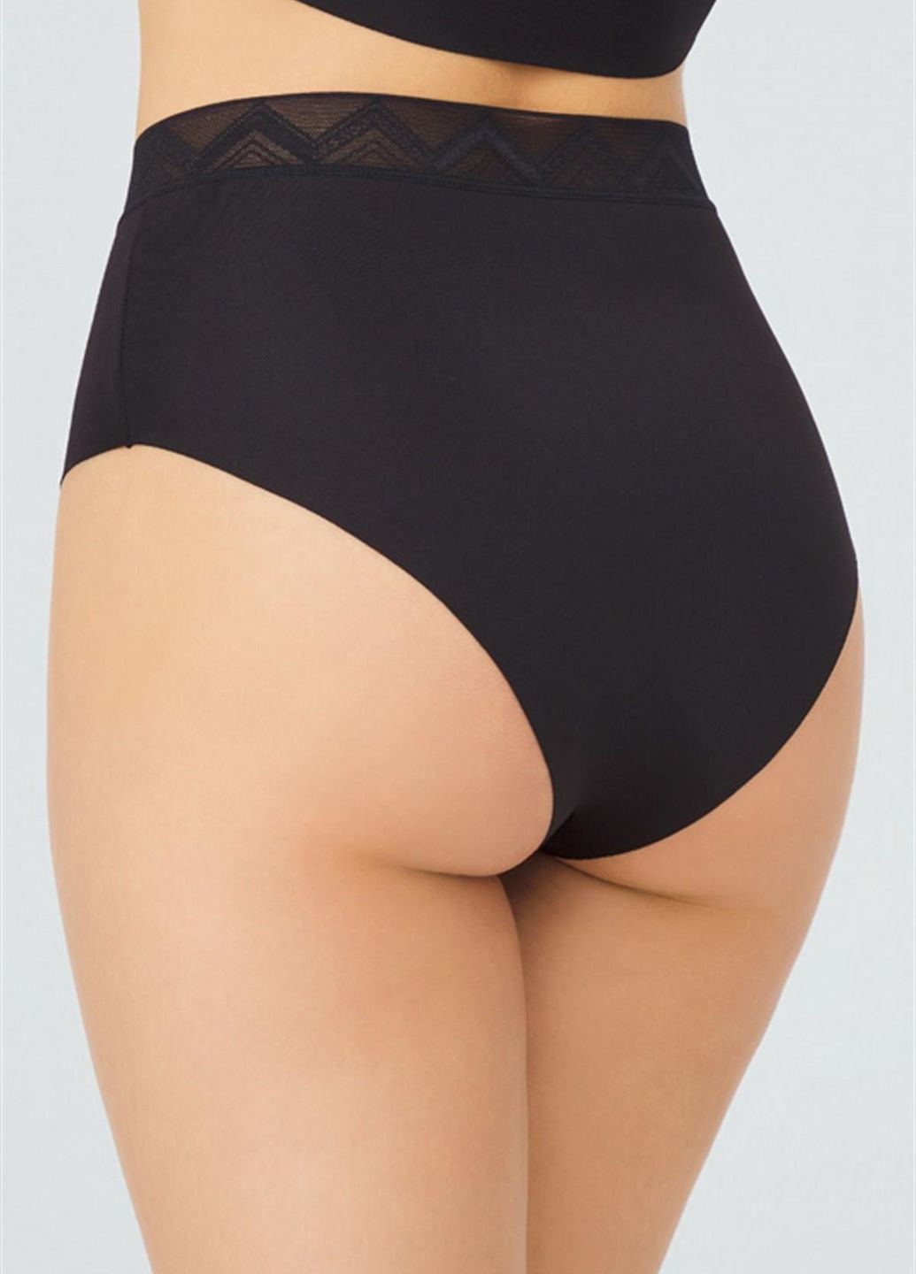 Высокие трусики слип Cottonhill CH4039 black (264738227)