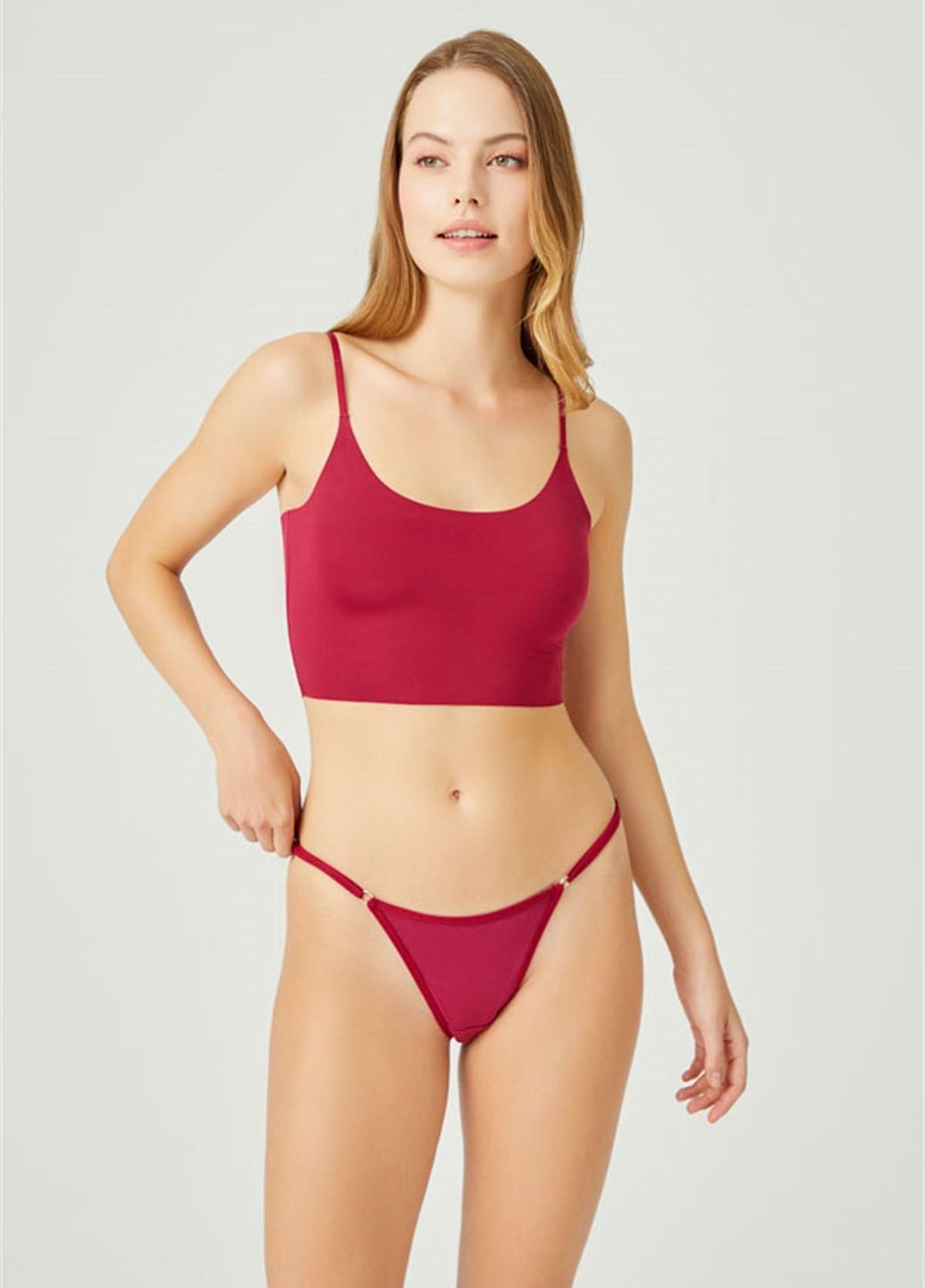 Бавовняні трусики стрінги Cottonhill CH6107 cherry (264738198)