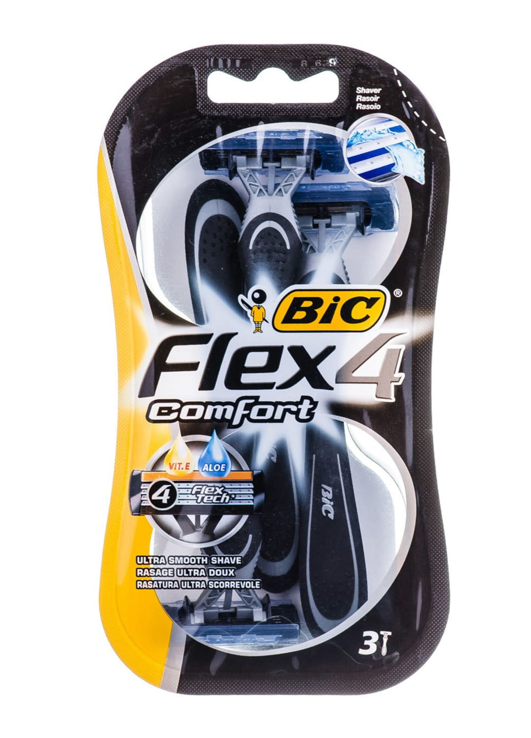 Набір бритв Flex 4 комфорт без змінних картриджів (3 шт) Bic (264668454)