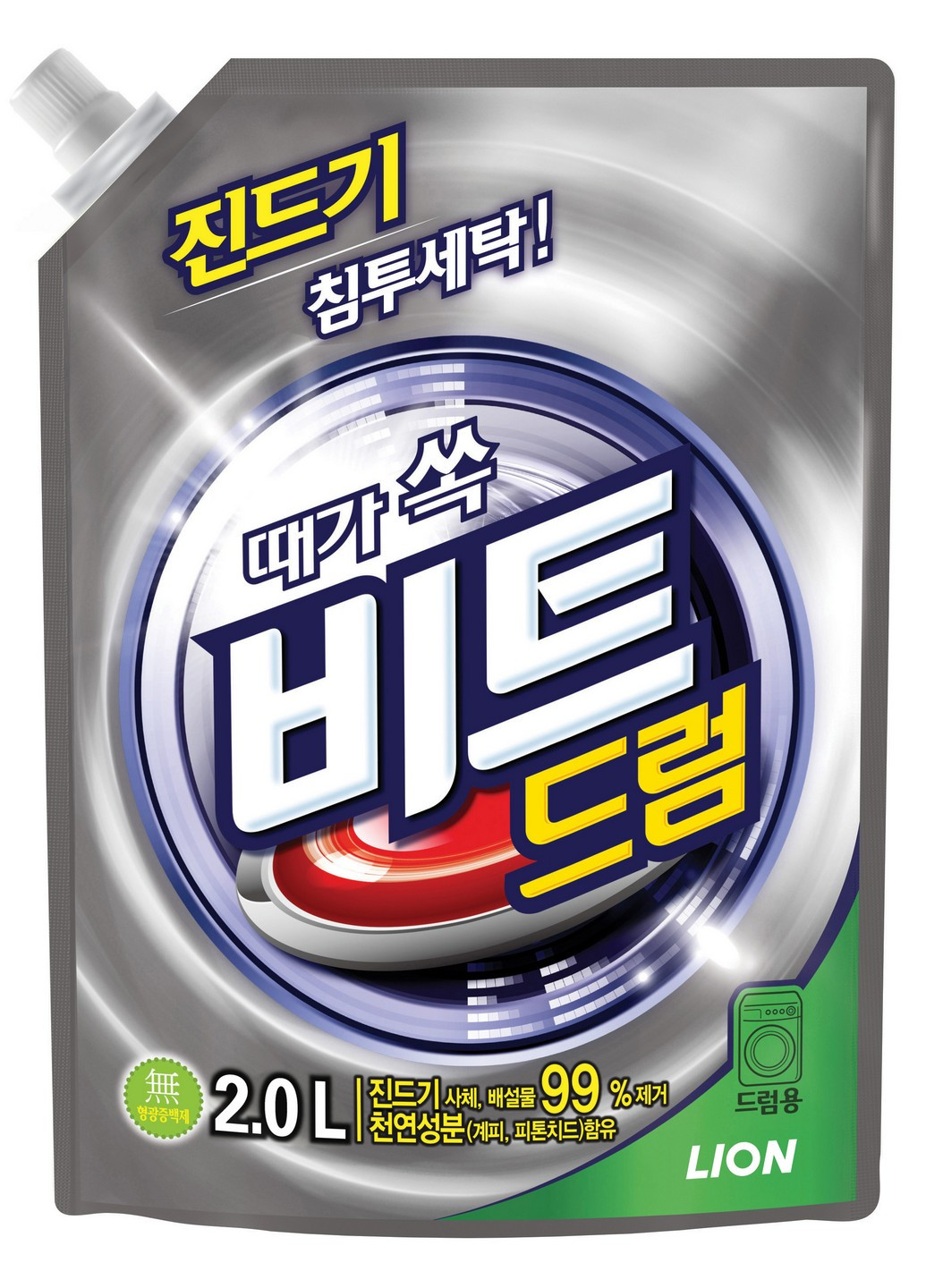 Жидкое концентрированное средство для стирки Beat pouch 2.0 л LION KOREA (264668599)
