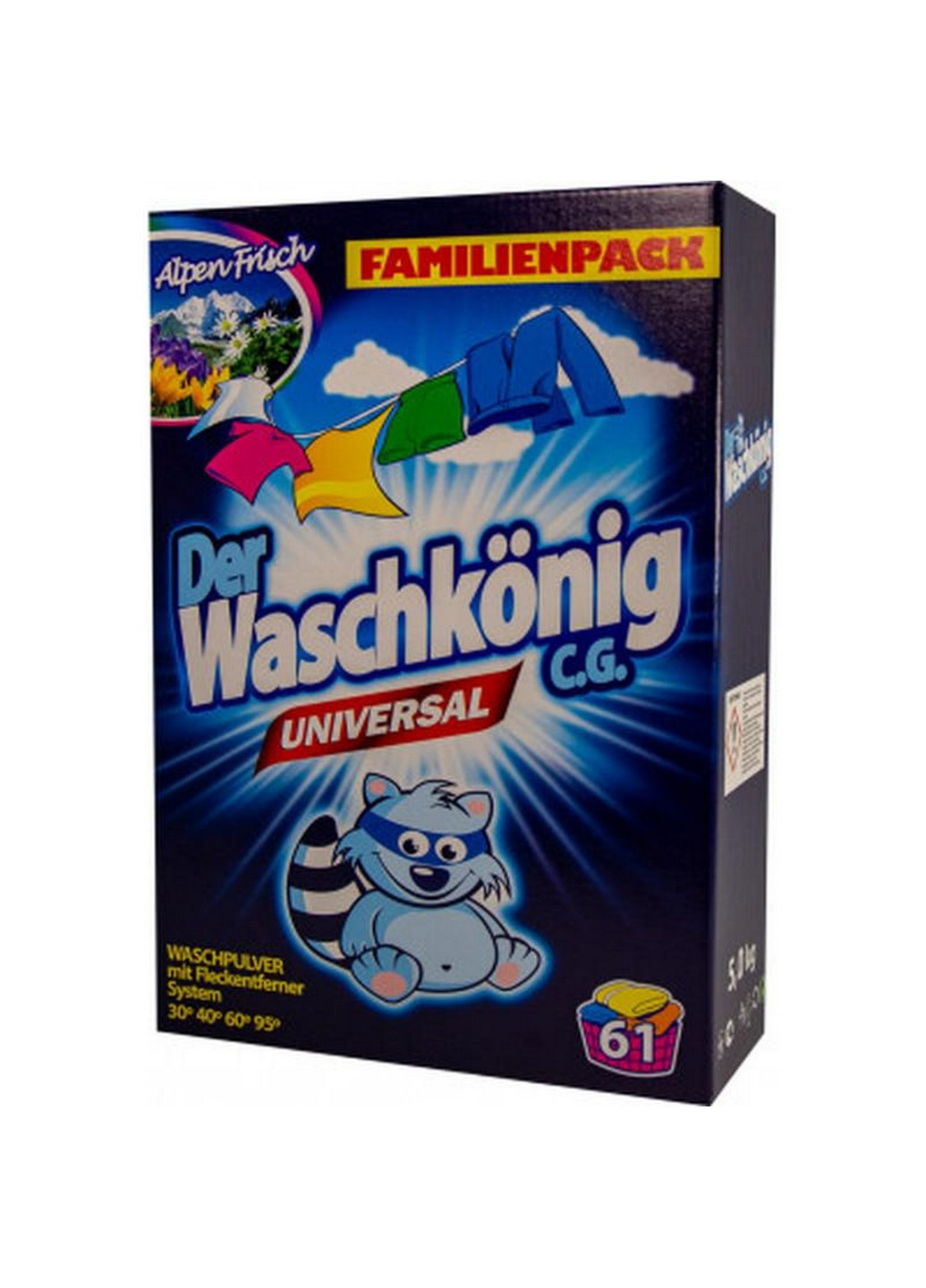 Пральний порошок Color для кольорової білизни, 5 кг. 61 прання Waschkonig (264668513)