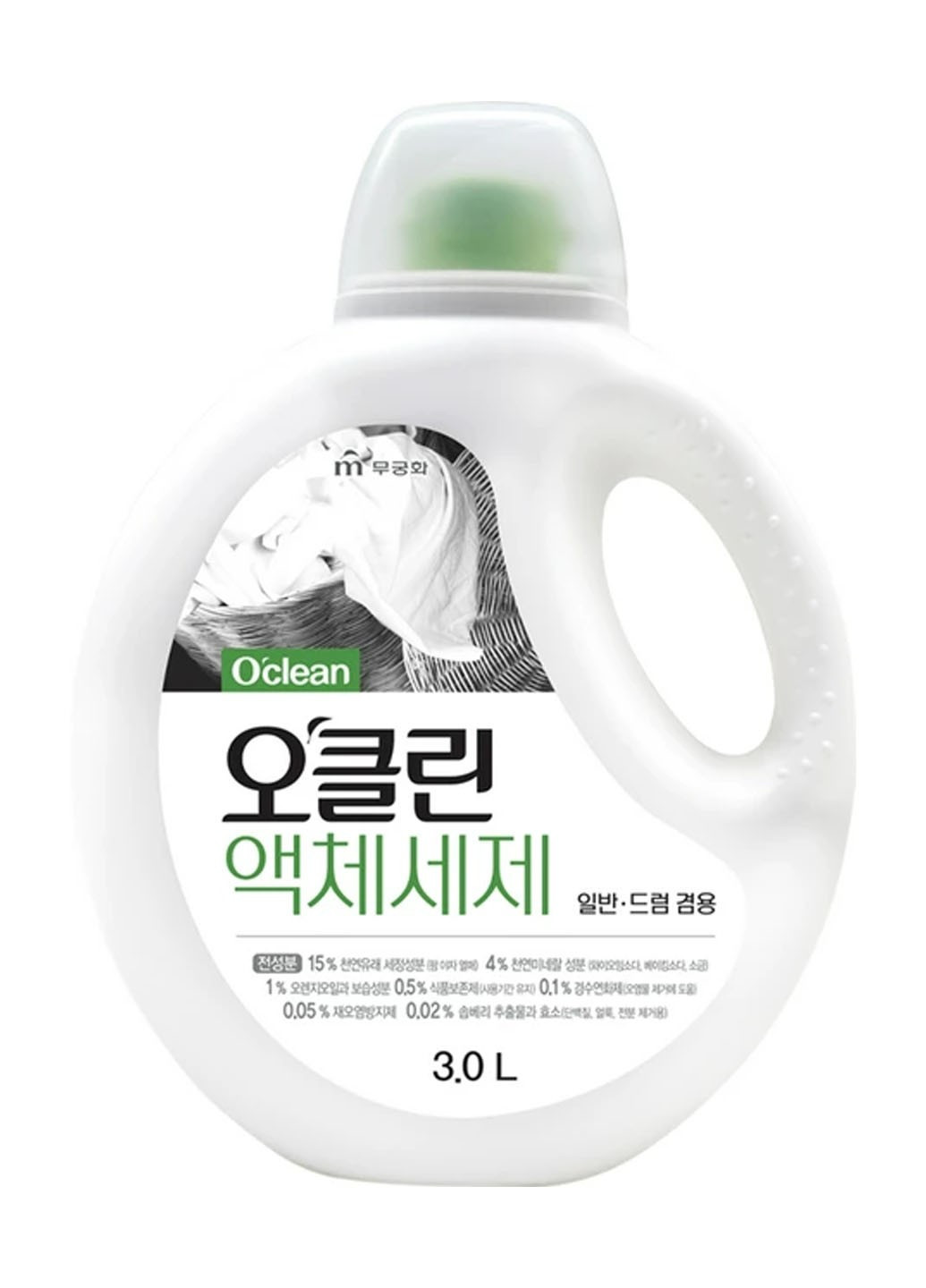 Жидкое средство для стирки O’Clean Liquid Laundry Detergent с антибактериальным эффектом 3 л Mukunghwa (264668648)