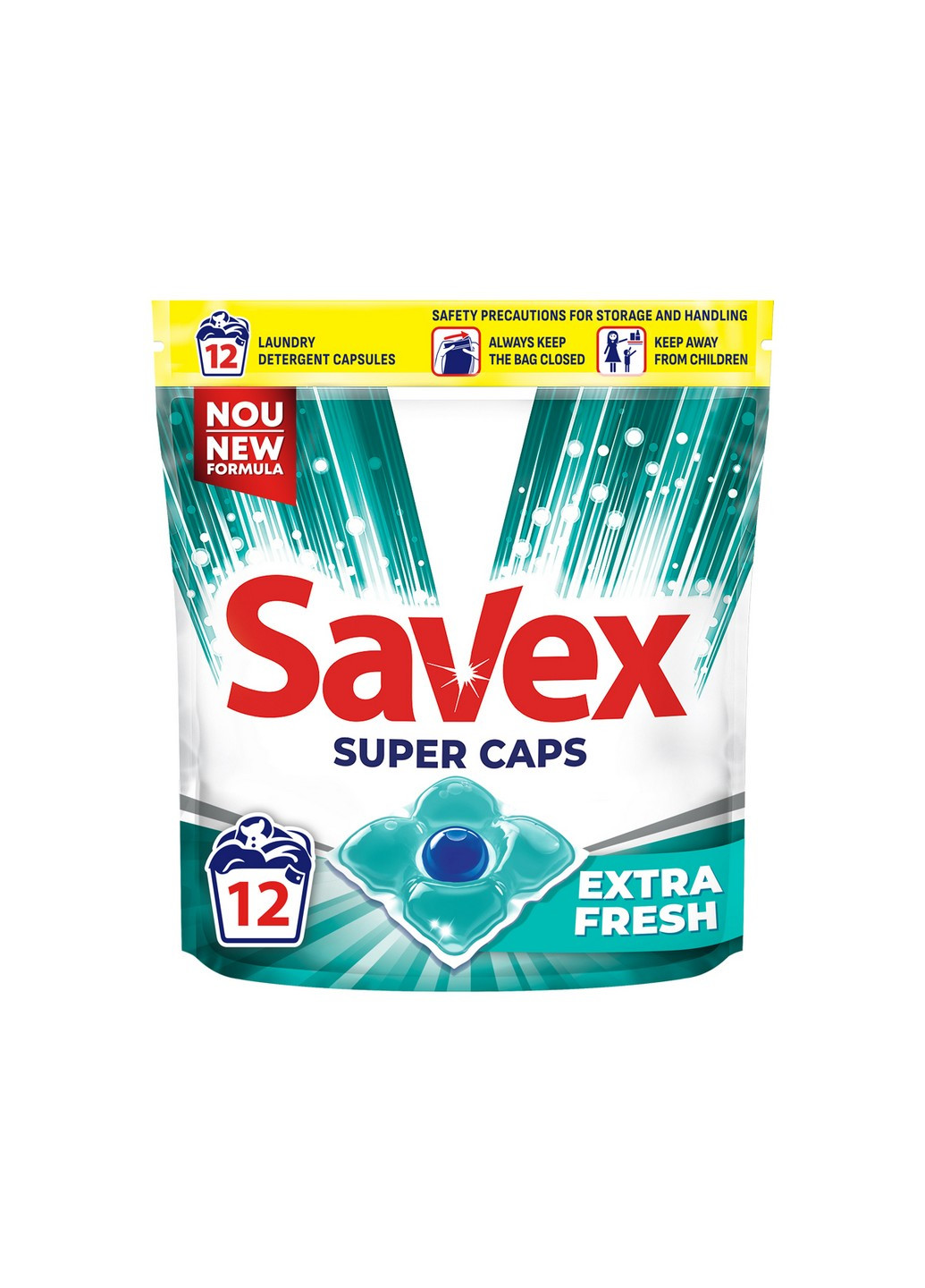 Капсули для прання Super Caps EXTRA FRESH 12 шт Savex (264668522)