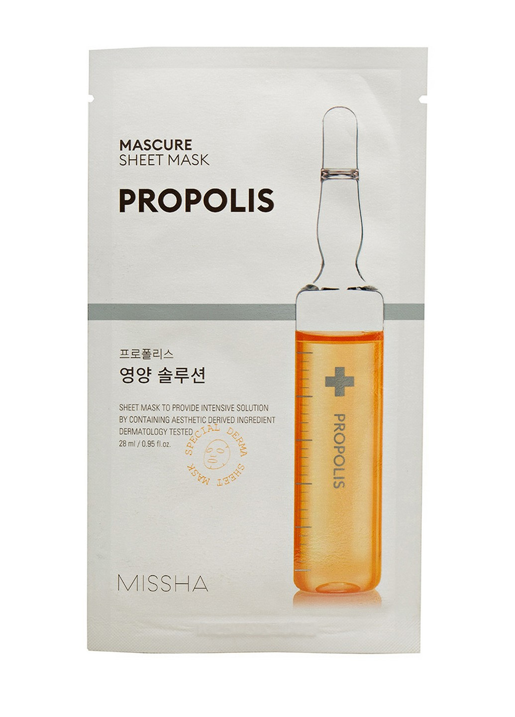 Питательная маска для лица Mascure Nutrition Solution Sheet Mask Propolis 27 мл MISSHA (264668703)