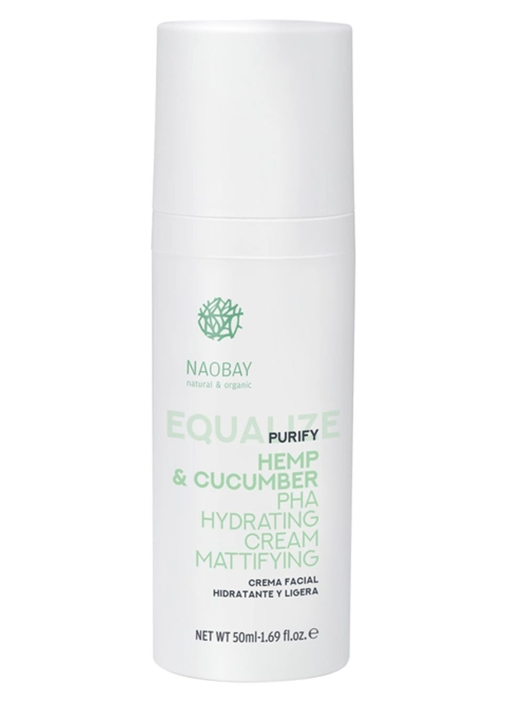 Крем для лица Equalize Purify Hemp&Cucumber Pha Hydrating Cream матирующий 50 мл NAOBAY (264668744)