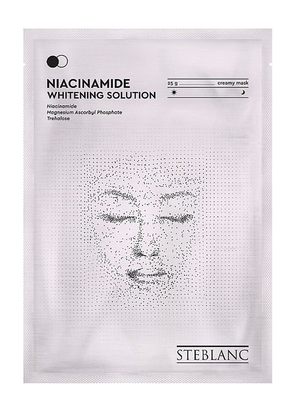 Тканевая маска для лица Niacinamide Whitening Solution с ниацинамидом 25 г Steblanc (264668829)