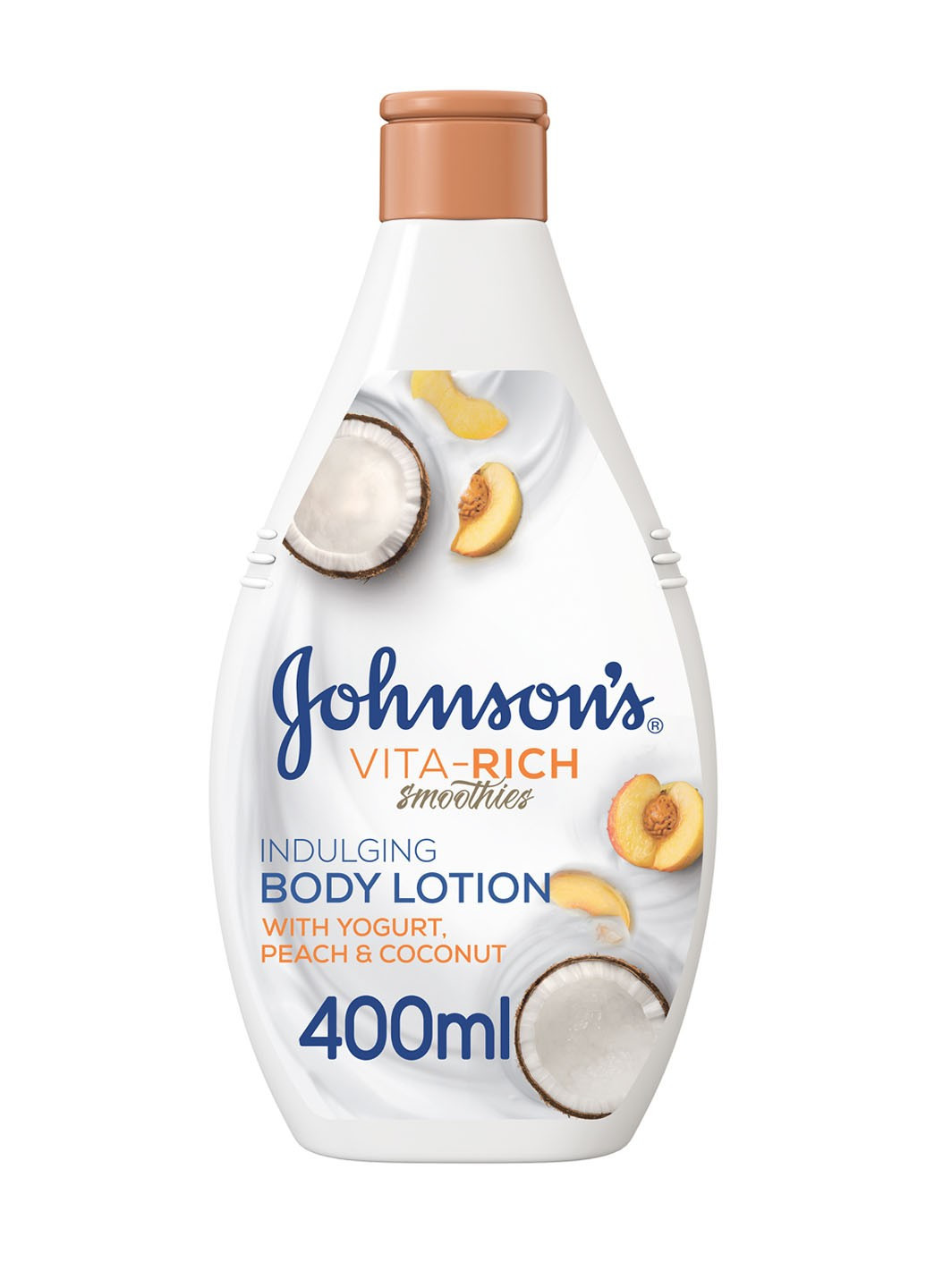 Лосьйон для тіла Vita-Rich Релаксний з йогуртом, кокосом і екстрактом персика 400 мл Johnson's (264668709)