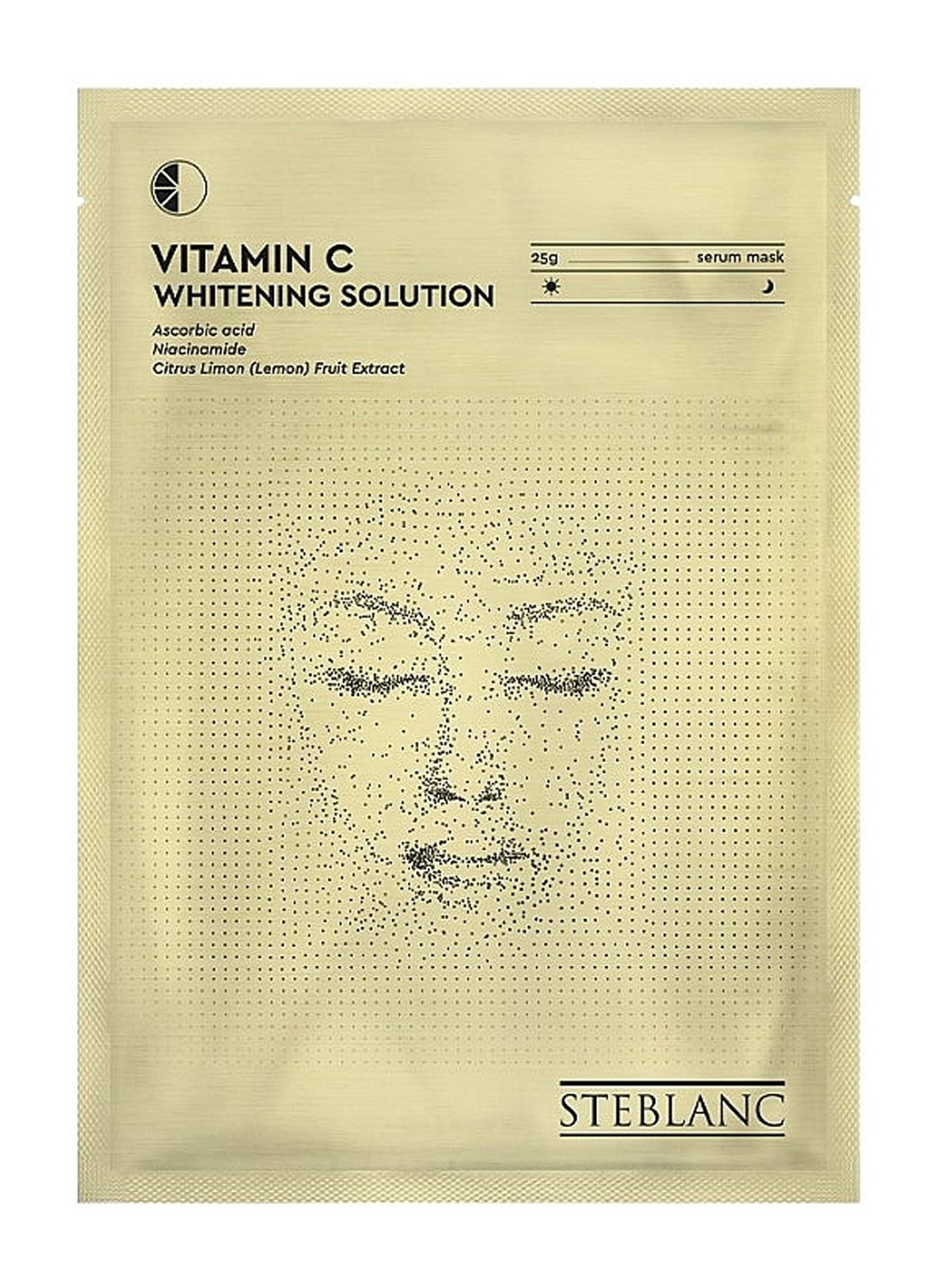Тканевая маска для лица Vitamin C Whitening Solution с витамином С 25 г Steblanc (264668827)