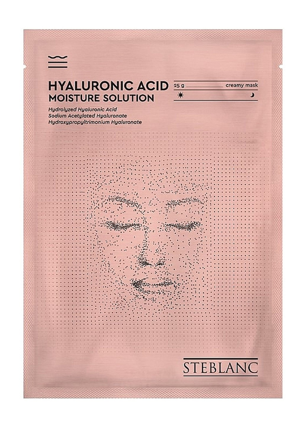 Тканевая маска для лица Hyaluronic Acid Moisture Solution с гиалуроновой кислотой 25 г Steblanc (264668830)