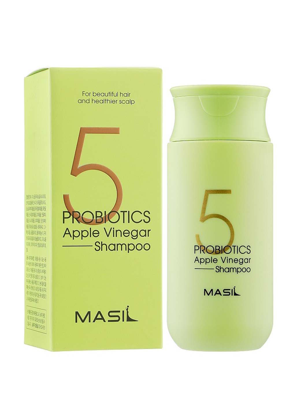 Мягкий безсульфатный шампунь с пробиотиками и яблочным уксусом 5 Probiotics Apple Vinegar Shampoo 150 мл MASIL (264743421)