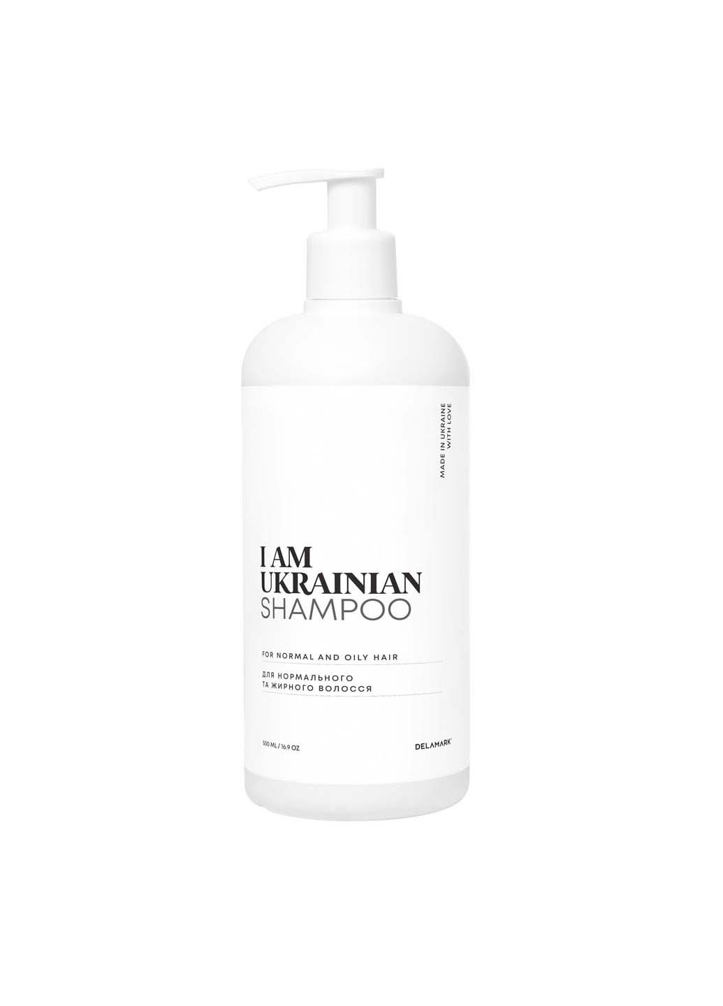 Универсальный шампунь для нормальных и жирных волос Дубовый мох, пачули I AM UKRAINIAN 500 мл DeLaMark (264743274)