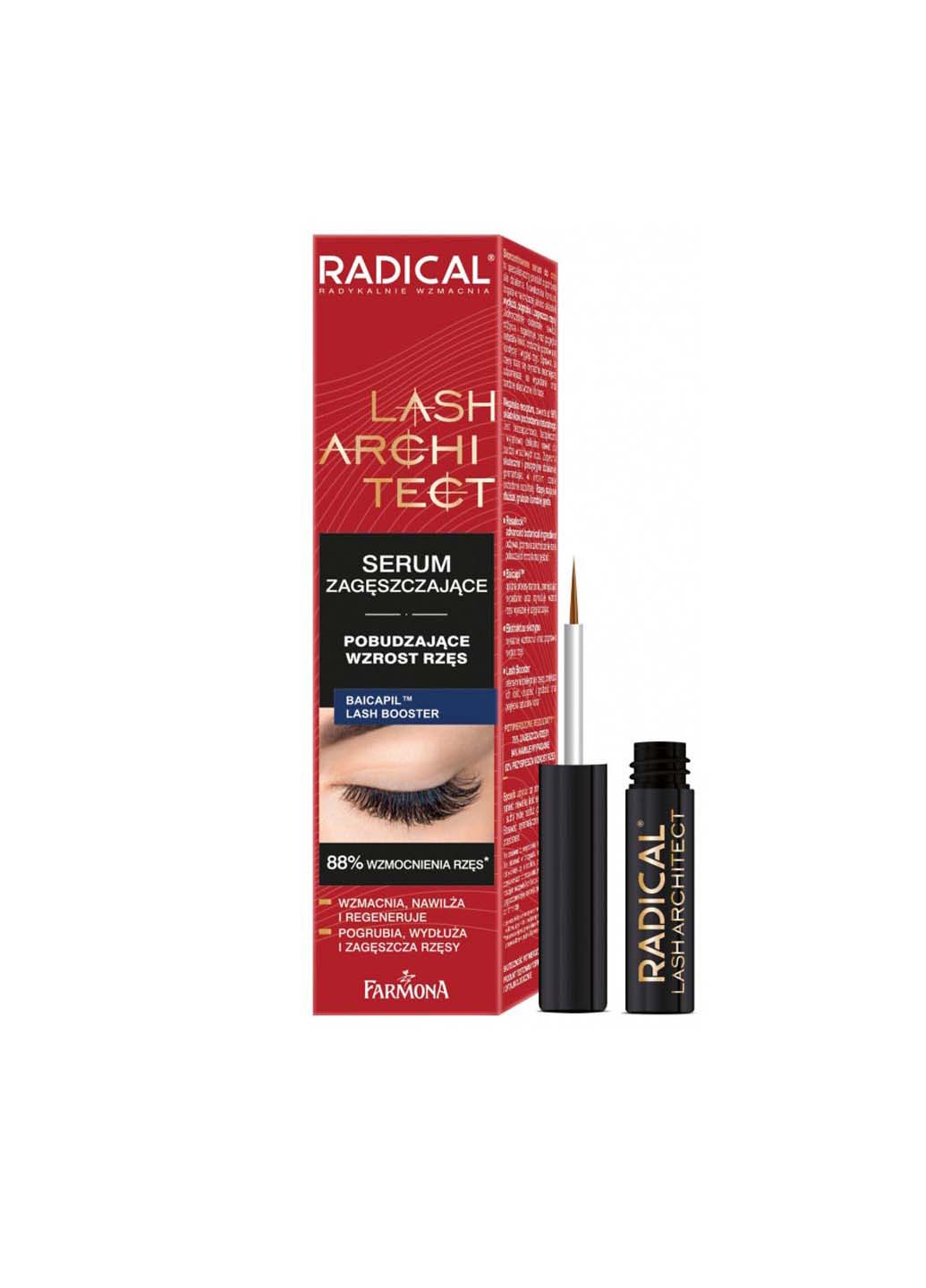 Утолщающая сыворотка для ускорения роста ресниц Radical Lash Architect 5 мл Farmona (264743117)