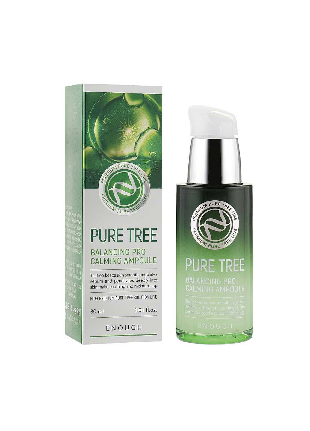 Успокаивающая сыворотка с экстрактом чайного дерева Pure Tree Balancing Pro Calming Ampoule 30 мл ENOUGH (264743351)