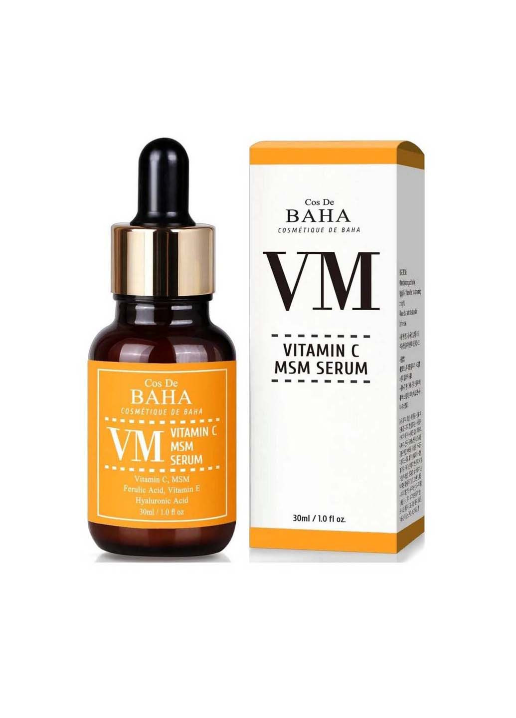 Осветляющая сыворотка с витамином C Vitamin C MSM Serum 30 мл Cos De Baha (264743647)
