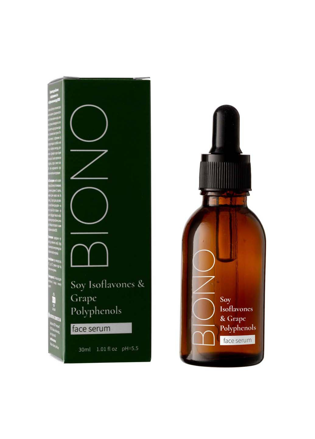 Антиоксидантна сироватка для обличчя Soy Isoflavones & Grape Polyphenols 30 мл Biono (264743506)