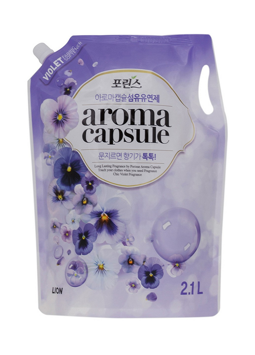Кондиционер для белья Porinse Aroma Capsule Violet 2.1 л LION KOREA (264743909)