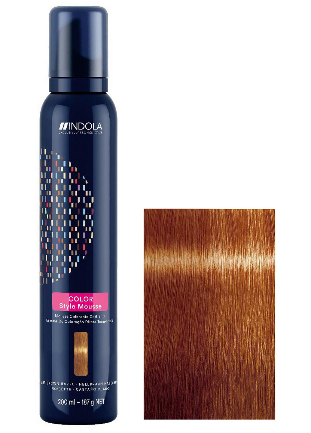 Мусс для окрашивания волос Color Style Ореховый 200 мл Indola (264746142)