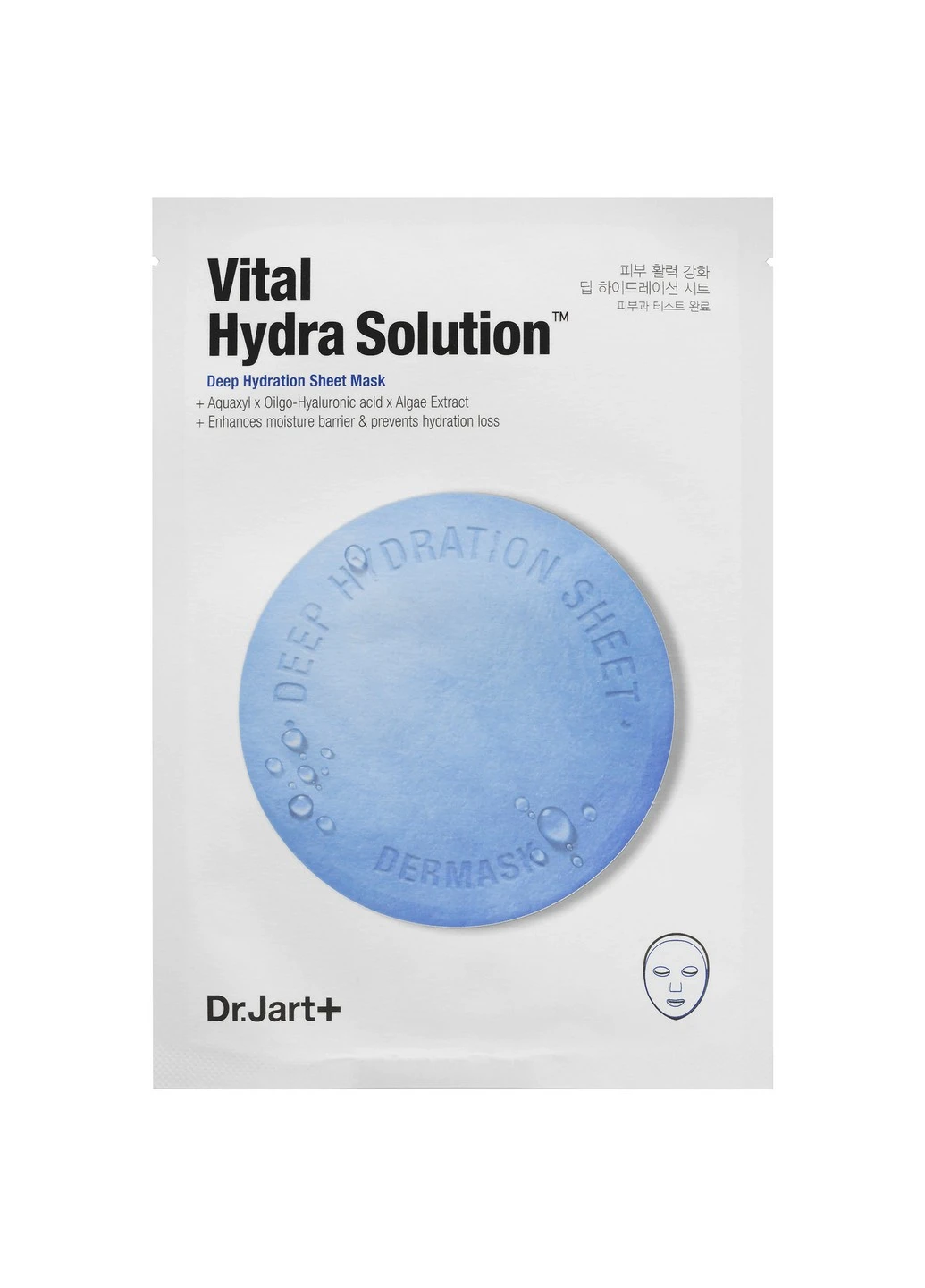 Маска с гиалуроновой кислотой Dr. Jart+ Dermask Water Jet Vital Hydra Solution, 25 г Dr.Jart+ (264746151)