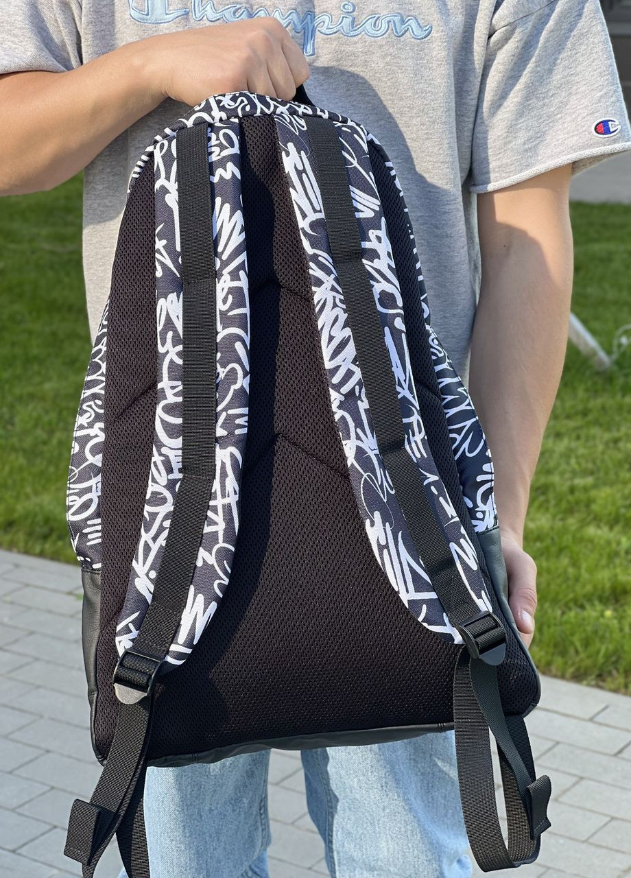 Рюкзак с принтованными надписями School классической формы с большим количеством отделений на 30л No Brand shkool (264834495)