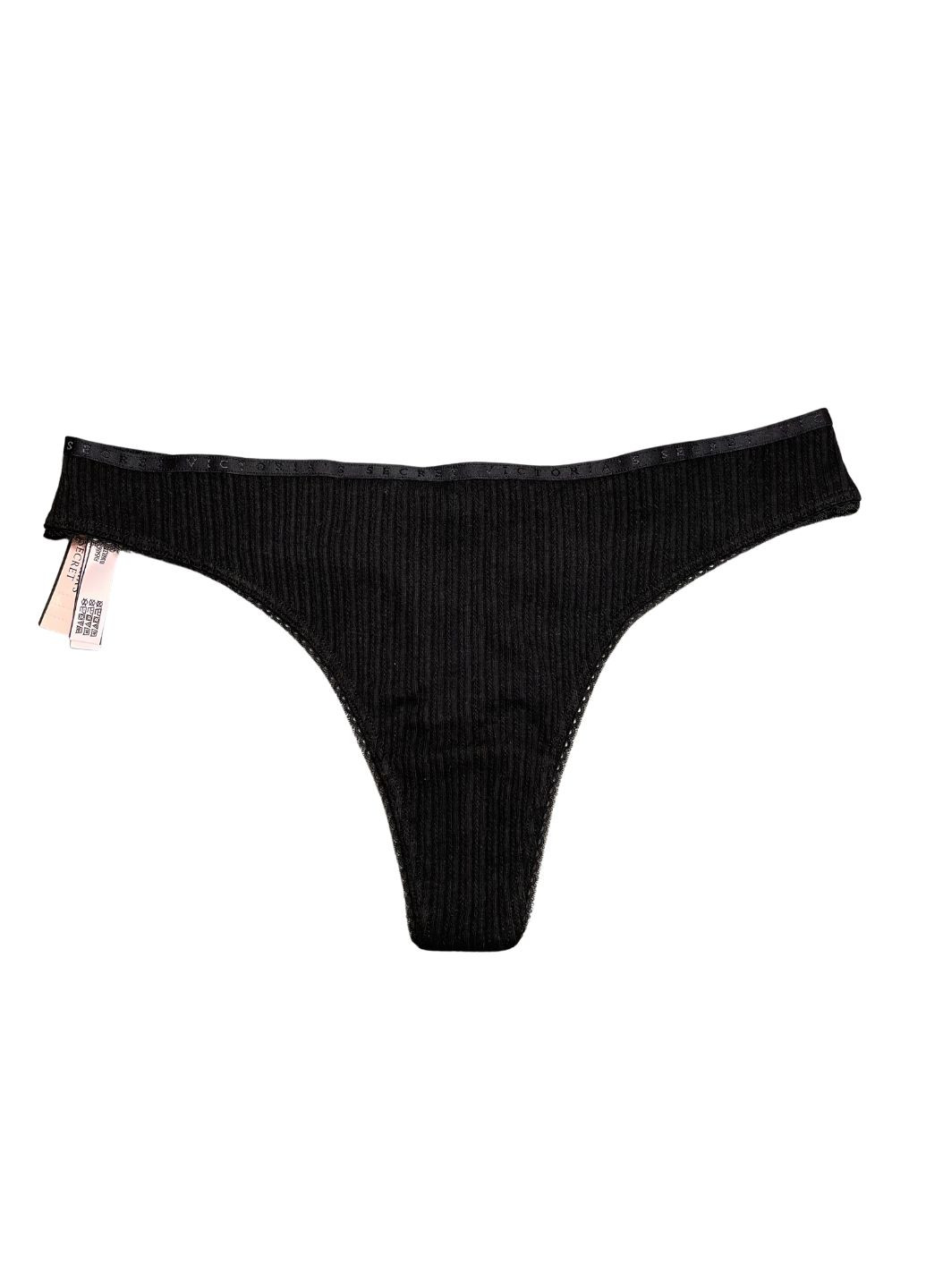 Трусики с украшением в виде серца на поясе сзади Victoria's Secret cotton & rhinestone detail thong panty (267723017)