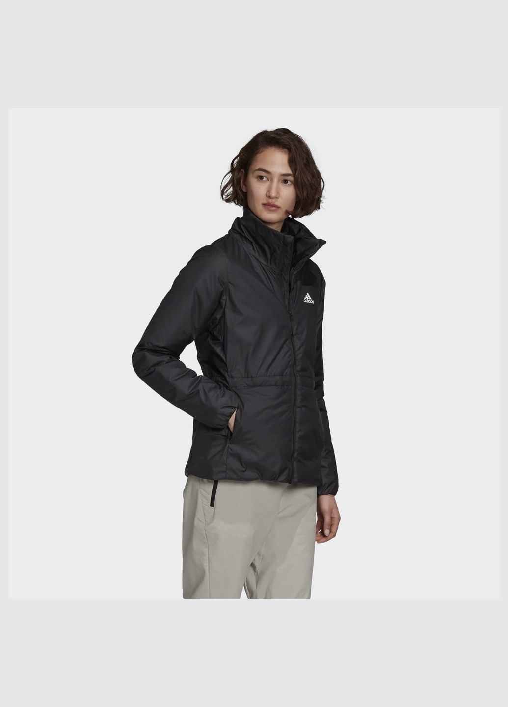 Чорна зимня жіноча куртка w bsc 3-stripes winter ft2570 adidas